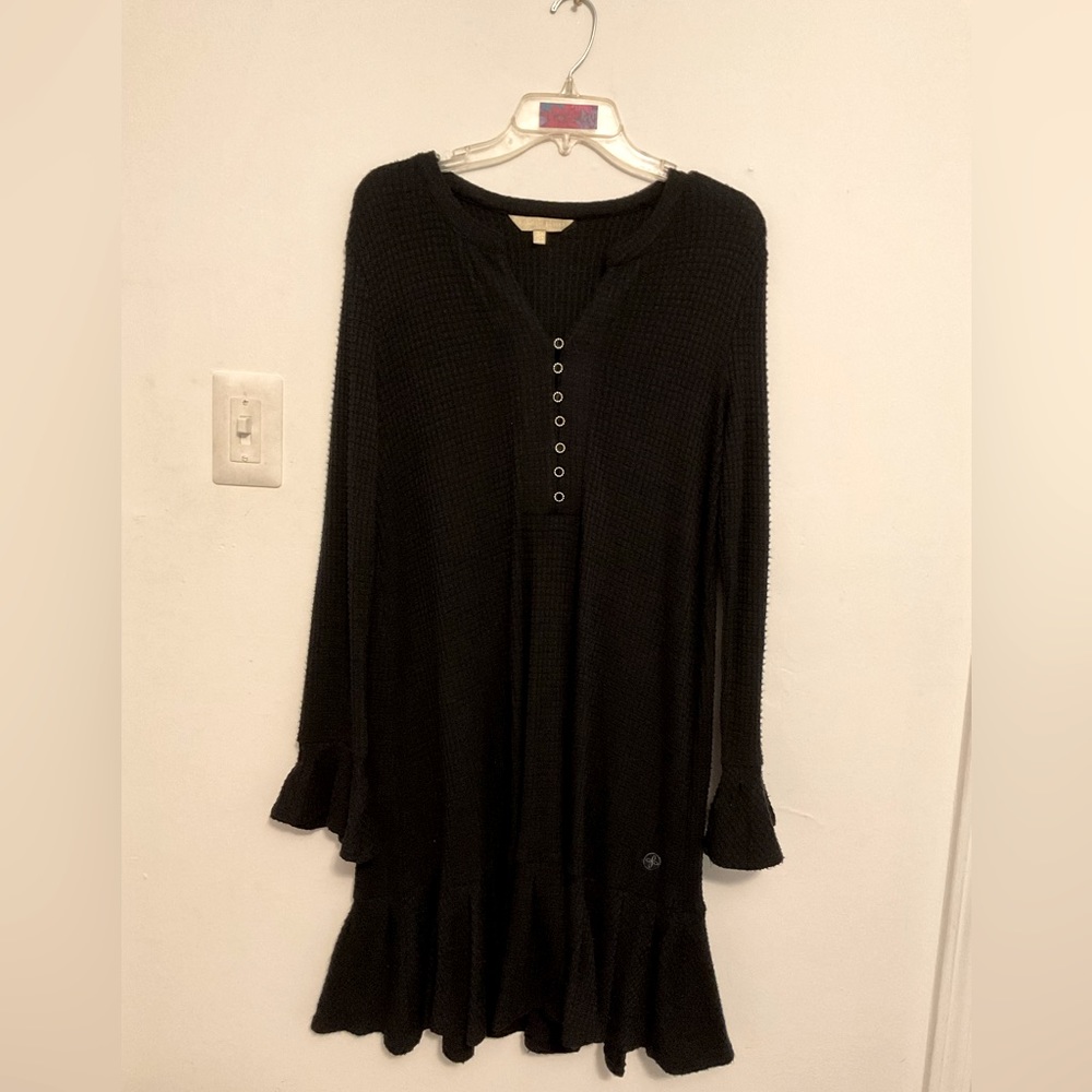 Waffle knit dress